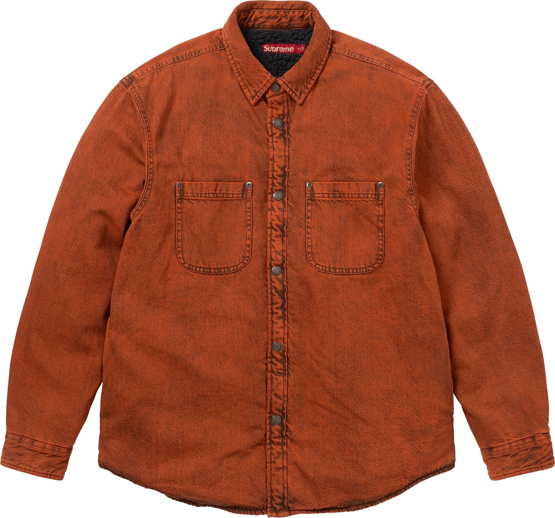 Shearling Lined Denim Work Shirt view 14